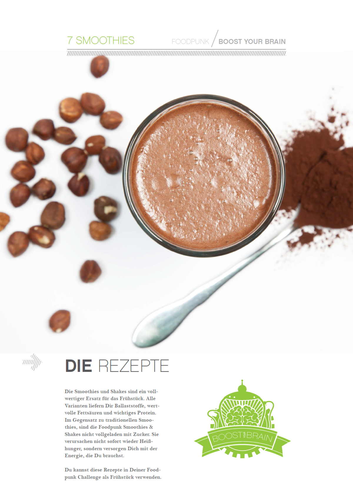Smoothie Upgrade, Boost Your Brain 2400 kcal, 7 Rezepte für Smoothies & Shakes