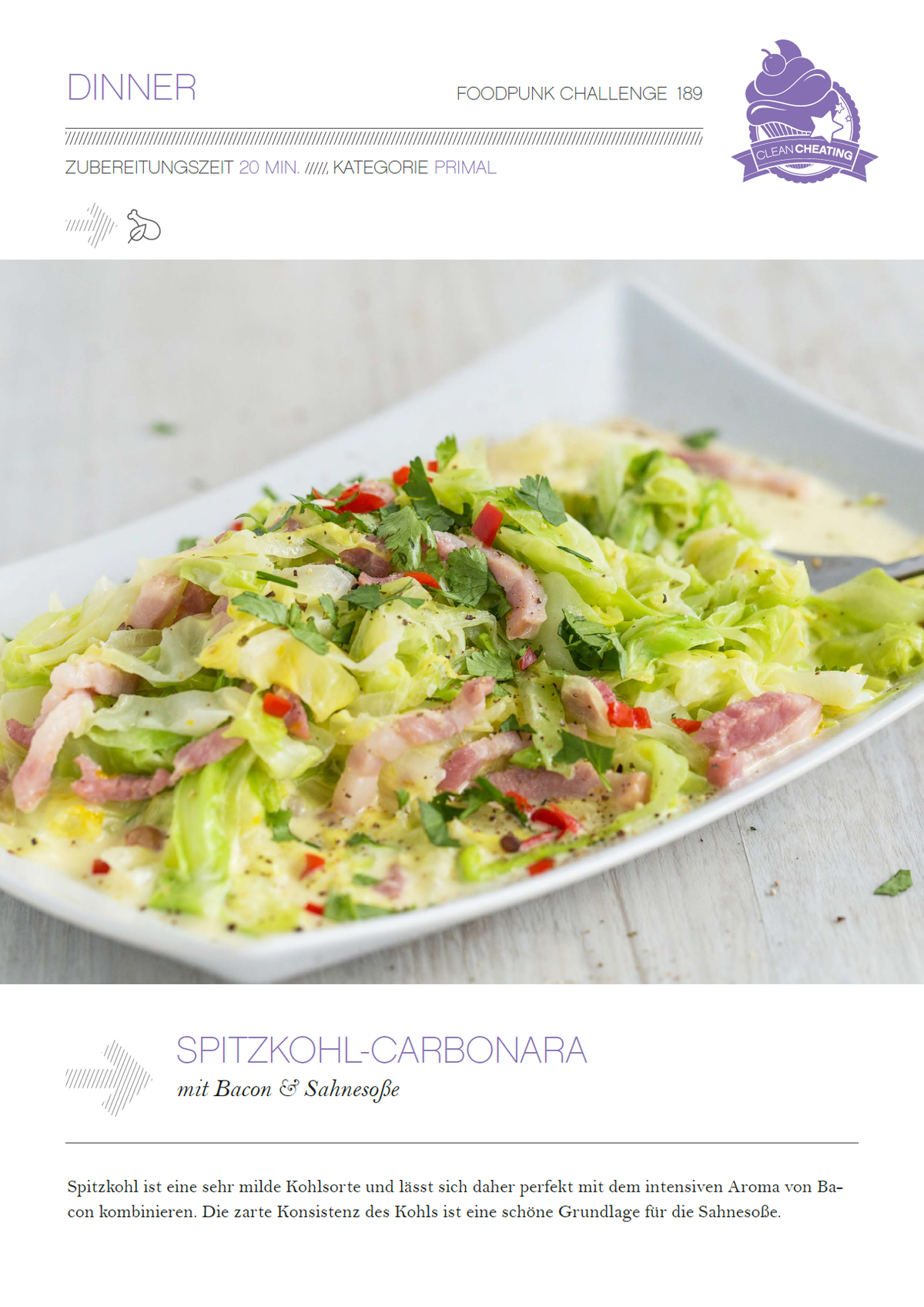 Clean Cheating 1900 kcal, 30 Tage Low Carb Ernährungsplan