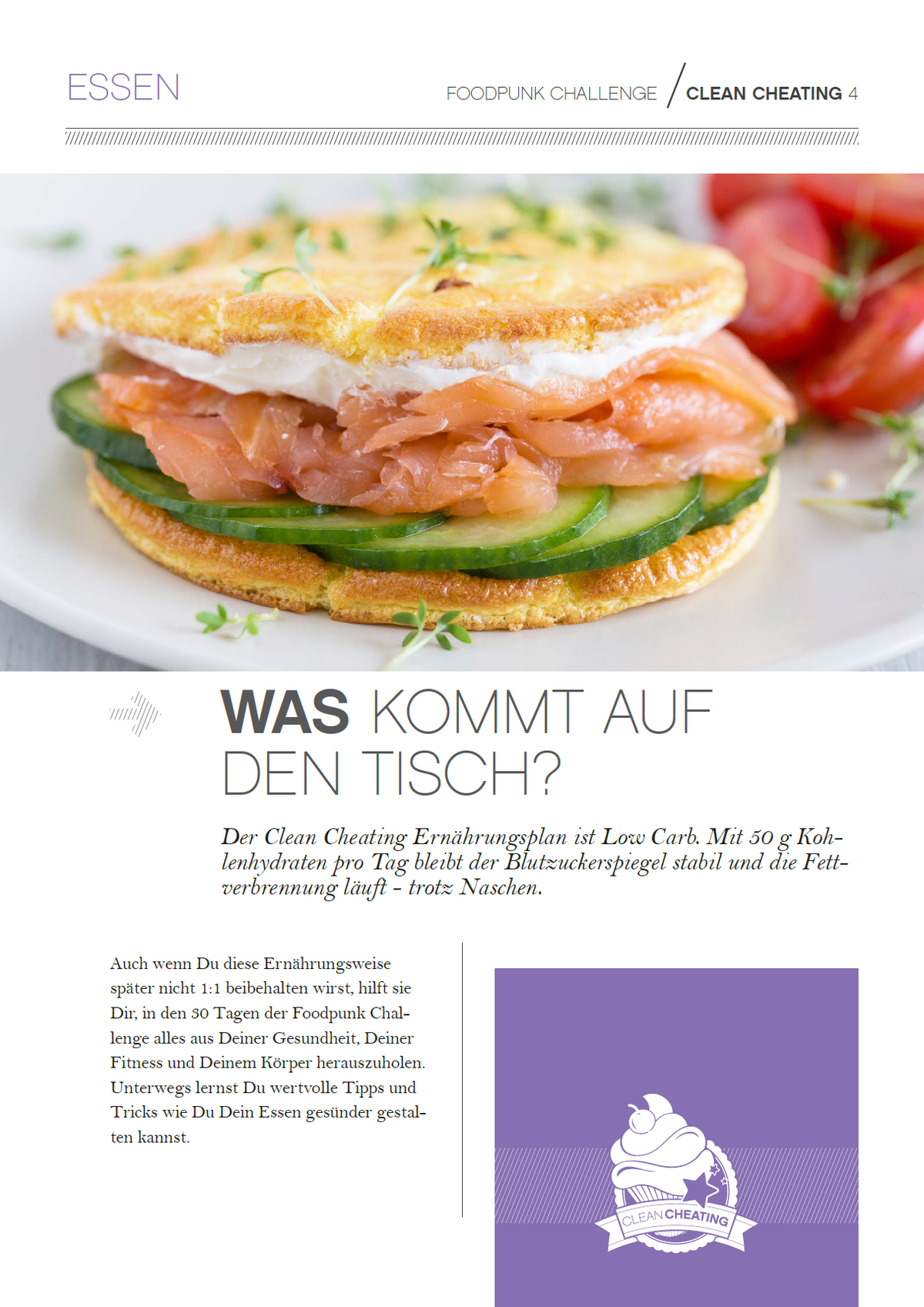Clean Cheating 1900 kcal, 30 Tage Low Carb Ernährungsplan